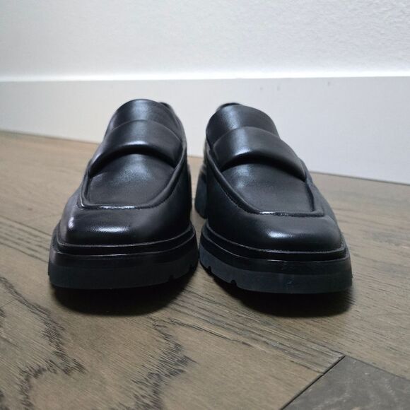 Vince Robin Leather Lug Sole Penny Loafer in Black - Picture 6 of 13